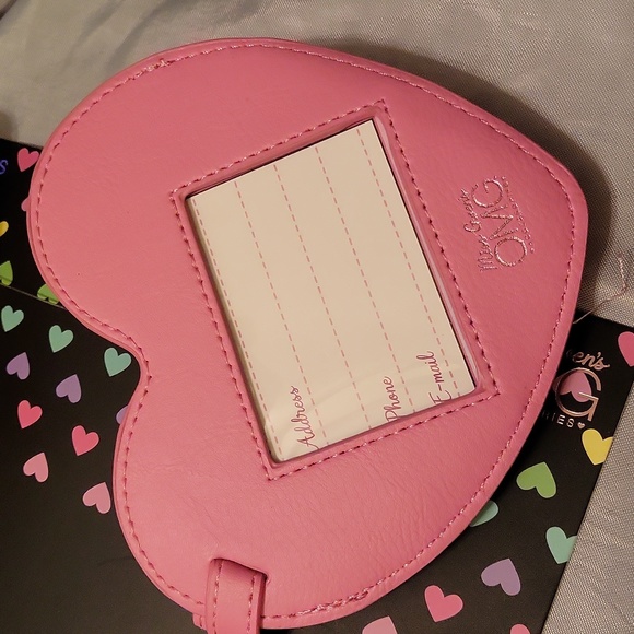 Luggage 2pc tags quilted heart and - Picture 5 of 6